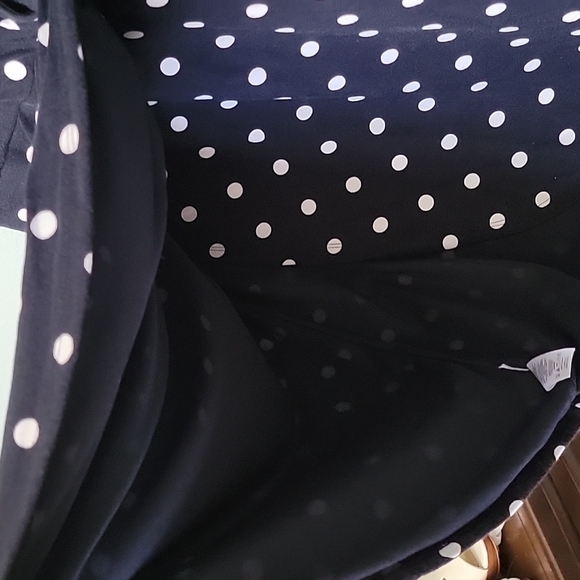 Loft size 10 long sleeve polka dot stretchy dress Twee Workplace Siren - Picture 6 of 10